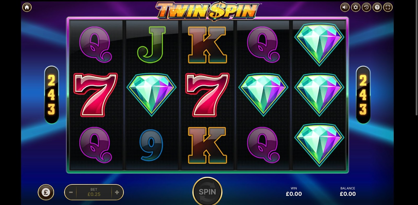 Playing NetEnt's Twin Spin slot game