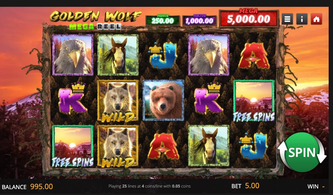 Genii Slot Golden Wolf Mega Reel