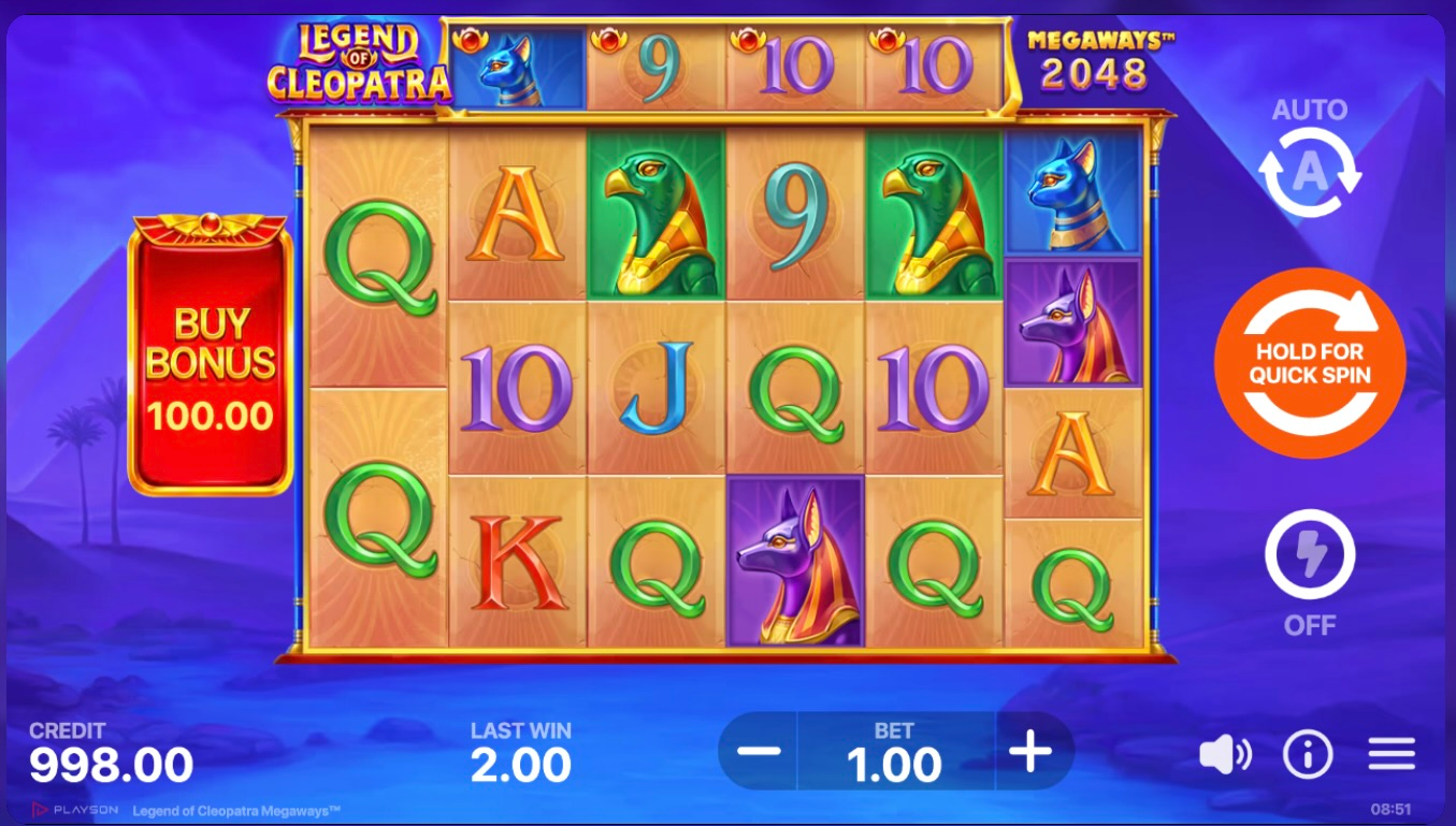 Legend of Cleopatra is the best Megaways slot by Playson